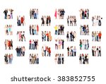united company many colleagues  | Shutterstock . vector #383852755