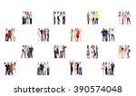 team over white people... | Shutterstock . vector #390574048