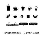 icon coffee and bakery | Shutterstock .eps vector #319543205