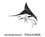 graphic marlin fish  vector | Shutterstock .eps vector #596642888