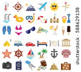 travel and vacation icon... | Shutterstock .eps vector #588629138
