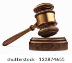 A Wooden Judge Gavel And...
