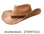 Cowboy hat closeup isolated on...