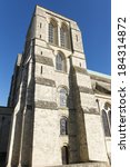 Small photo of Detail of stone butress and arched stone window surrounds on Chichester cathedral