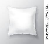 blank white square pillow... | Shutterstock .eps vector #339473438