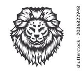 lion head design on white... | Shutterstock .eps vector #2036822948