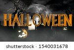 halloween creepy 3d... | Shutterstock . vector #1540031678