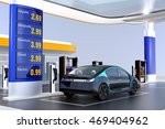 electric vehicle charging at... | Shutterstock . vector #469404962