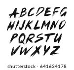 painted abc font brush strokes | Shutterstock .eps vector #641634178