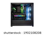 isolated black destop computer... | Shutterstock . vector #1902108208