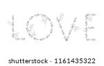 love message with hand made font | Shutterstock .eps vector #1161435322