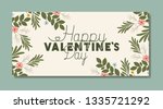 happy valentines day card with... | Shutterstock .eps vector #1335721292