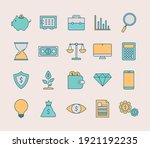 set of finance and invest icons ... | Shutterstock .eps vector #1921192235