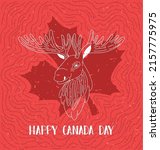 Happy Canada Day Poster With A...