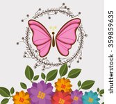beautiful butterflies design  | Shutterstock .eps vector #359859635