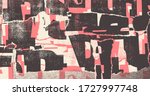 collage of torn street posters. ... | Shutterstock .eps vector #1727997748