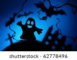 halloween night with ghost | Shutterstock . vector #62778496