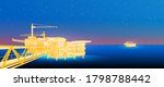 oil derrick in sea for... | Shutterstock .eps vector #1798788442