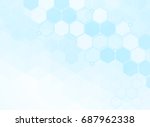 abstract molecules medical... | Shutterstock .eps vector #687962338