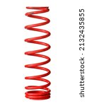 Small photo of Coil spring for motorcycle rear shock absorber (with clipping path) isolated on white background