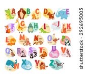 Cute Cartoon Animals Alphabet...