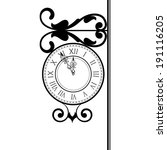 illustration of vintage clock | Shutterstock . vector #191116205