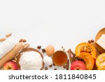 autumn baking background border ... | Shutterstock . vector #1811840845