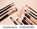 Various Cosmetic Brushes On...
