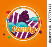 sweet candy card | Shutterstock .eps vector #1177796188