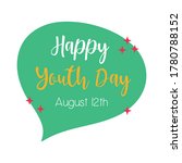 happy youth day lettering in... | Shutterstock .eps vector #1780788152