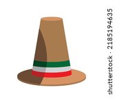 tophat with mexican flag icon