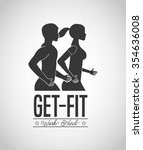 fitness lifestyle design ... | Shutterstock .eps vector #354636008