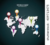 world map design  | Shutterstock .eps vector #409713475