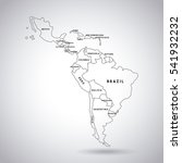 latin america map with the... | Shutterstock .eps vector #541932232
