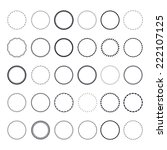 set of round and circular... | Shutterstock .eps vector #222107125