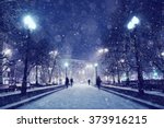 Night Winter Landscape In The...