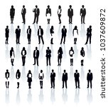 business people silhouettes.... | Shutterstock .eps vector #1037609872