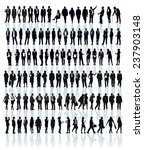 large set of people silhouettes.... | Shutterstock .eps vector #237903148