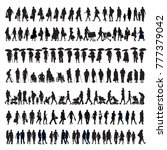 large set of silhouettes ... | Shutterstock . vector #777379042