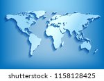 vector of world map | Shutterstock .eps vector #1158128425