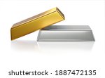billion gold and silver ingot... | Shutterstock . vector #1887472135