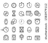 clock line icons set. vector... | Shutterstock .eps vector #1583979112