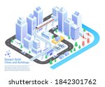 smart grid cities and buildings ... | Shutterstock .eps vector #1842301762
