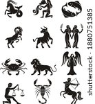 zodiac sign icons. vector... | Shutterstock .eps vector #1880751385