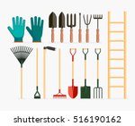 Set Of Garden Tools And...