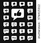 speech bubbles icons set.... | Shutterstock .eps vector #576415312