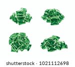 pile of multiple washing pod... | Shutterstock . vector #1021112698