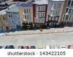View of San Francisco downhill street