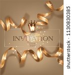 vip invitation gold card... | Shutterstock .eps vector #1130830385