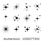set of different beautiful star ... | Shutterstock .eps vector #1420277342